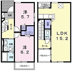 サンイースト 2LDKの間取図画像