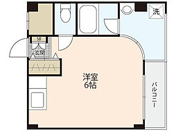 サンビル ワンルームの間取図画像