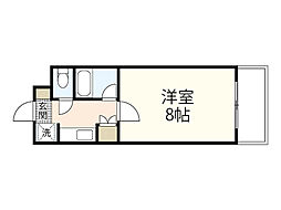 コーポワタナベ 1Kの間取図画像