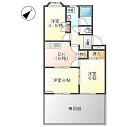コンフォール東野2番館 3DKの間取図画像