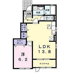 セイバリーM 1LDKの間取図画像