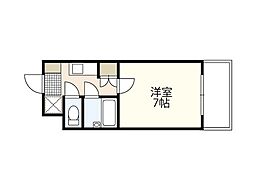第5和秀ビル 1Kの間取図画像
