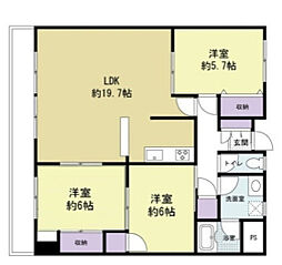メモリーさくら 3LDKの間取図画像