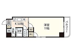 ヒロヨウビル 1Kの間取図画像