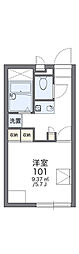 レオパレスヴェルガーデン 1Kの間取図画像