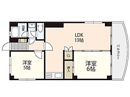 ソフィアコート古江東 2LDKの間取図画像