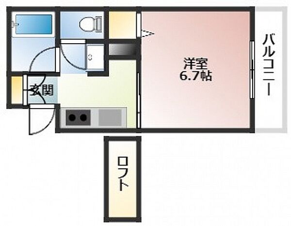 ウエスト長束 ｜広島県広島市安佐南区長束西1丁目(賃貸アパート1K・1階・23.00㎡)の写真 その2