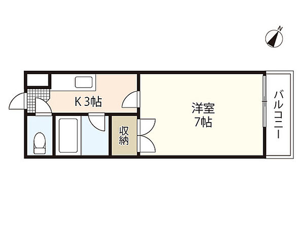 キューティーワン ｜広島県広島市安佐南区伴東7丁目(賃貸アパート1K・2階・26.70㎡)の写真 その2