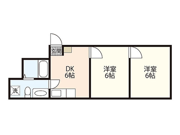 広島県広島市中区堺町2丁目(賃貸マンション2DK・3階・36.02㎡)の写真 その2