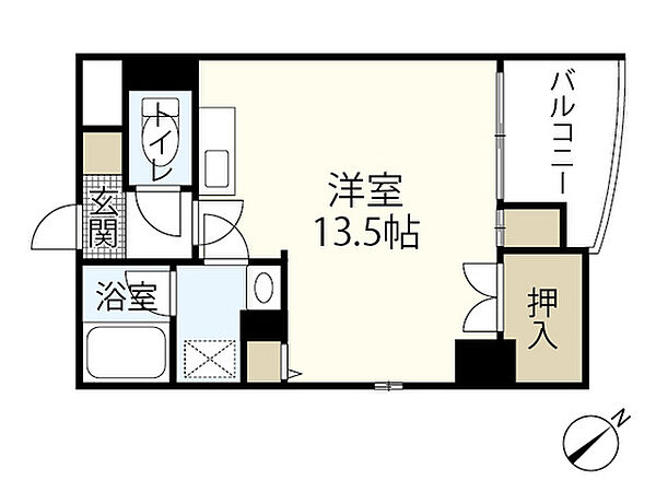 広島県広島市中区富士見町(賃貸マンション1R・5階・29.00㎡)の写真 その2