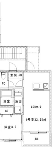 Plume古市 0201｜広島県広島市安佐南区古市4丁目(賃貸アパート1LDK・2階・32.55㎡)の写真 その1