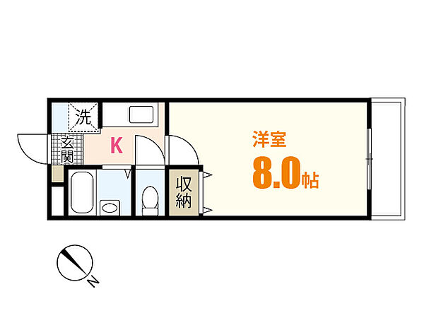 ウイング川内 ｜広島県広島市安佐南区川内5丁目(賃貸マンション1K・2階・23.14㎡)の写真 その2