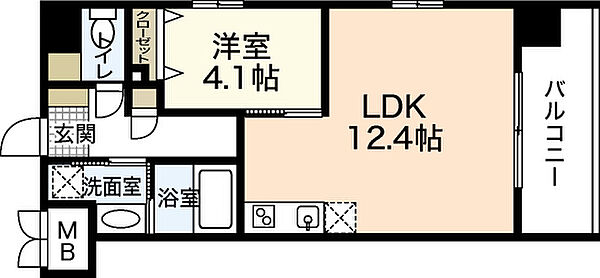 広島県広島市中区東白島町(賃貸マンション1LDK・2階・39.91㎡)の写真 その2