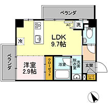 広島県広島市中区白島九軒町（賃貸マンション1LDK・3階・32.50㎡） その2