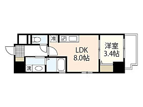 広島県広島市中区幟町（賃貸マンション1LDK・8階・29.57㎡） その2