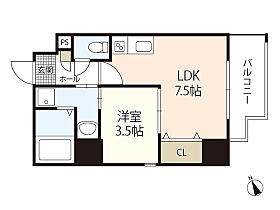 広島県広島市中区橋本町（賃貸マンション1LDK・7階・30.99㎡） その2