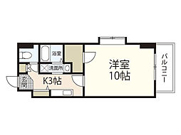 第23やたがいビル 1階1Kの間取り