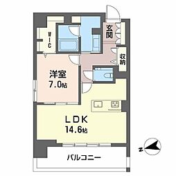 シャーメゾンステージ中央通り 8階1LDKの間取り
