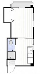 MEISIN楠木ビル 1DKの間取図画像