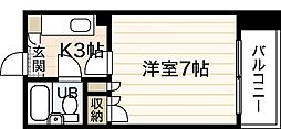 第3松岡ビル 1Kの間取図画像