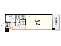 リマーカーブル己斐 1Kの間取図画像