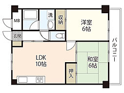 ハーシオンフルタ2 2LDKの間取図画像