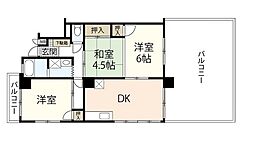 松野ビル 3DKの間取図画像