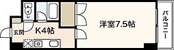 エル・プエンテ 1Kの間取図画像