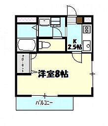 エスポワール上安駅前 1Kの間取図画像