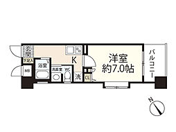 ジェイシティミライエ大手町 1Kの間取図画像