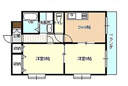 グレース長束 2DKの間取図画像