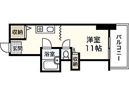 ウィンディア五日市A棟 ワンルームの間取図画像