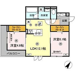 Campanella 中山南 2LDKの間取図画像