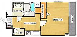 KDXレジデンス舟入幸町 1Kの間取図画像