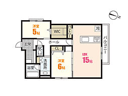 ブランメゾン山本 2LDKの間取図画像