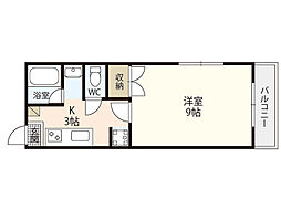ウィンドワード 1Kの間取図画像
