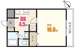 フリックコートSYO 1DKの間取図画像