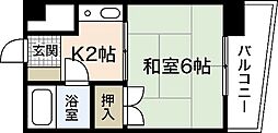 宮正商船ビル 1Kの間取図画像