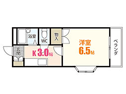 ソギモトビル 1Kの間取図画像