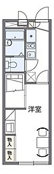 レオパレス長楽寺 1Kの間取図画像