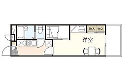 レオパレス国泰寺 1Kの間取図画像