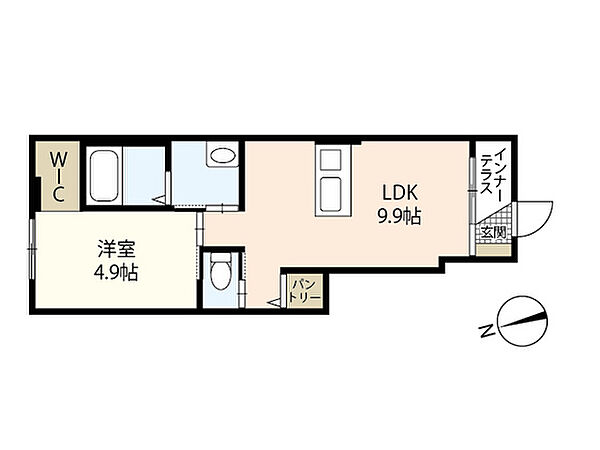 ウェスト　ヴィラージュ ｜広島県広島市安佐南区大町東1丁目(賃貸アパート1LDK・1階・36.57㎡)の写真 その2