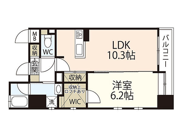 サニーロードII ｜広島県広島市安佐南区大町西3丁目(賃貸マンション1LDK・6階・48.24㎡)の写真 その2