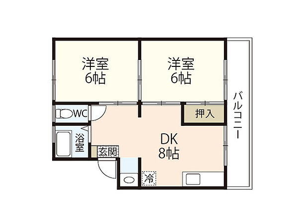 HMA B.L Aita ｜広島県広島市安佐南区相田2丁目(賃貸マンション2DK・1階・40.00㎡)の写真 その2