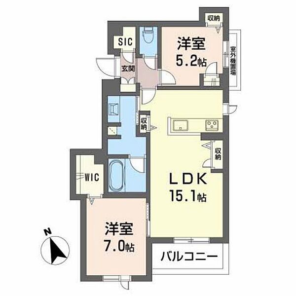 広島県広島市安佐南区緑井2丁目(賃貸マンション2LDK・3階・65.16㎡)の写真 その2