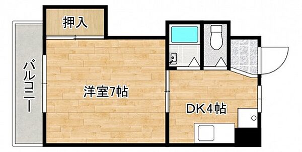 ヴィラ丸本 ｜広島県広島市南区段原南1丁目(賃貸マンション1DK・6階・26.40㎡)の写真 その2