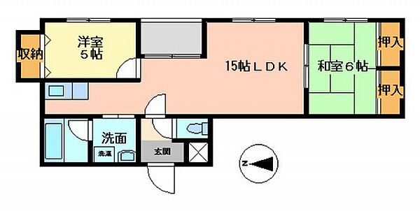 松川ビル ｜広島県広島市南区段原2丁目(賃貸マンション2LDK・3階・59.00㎡)の写真 その2