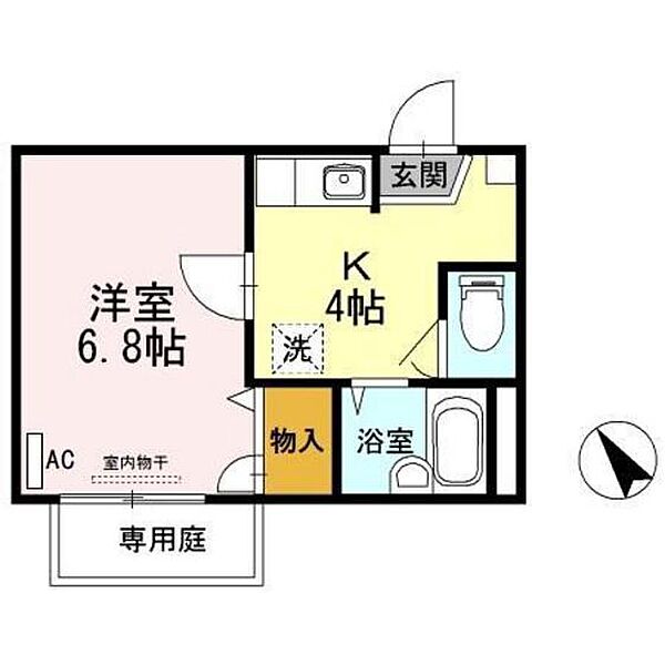 アヴニール　Ａ ｜広島県広島市安佐南区高取北1丁目(賃貸アパート1K・1階・22.75㎡)の写真 その2