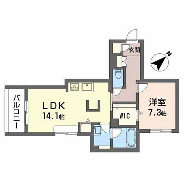 広島県広島市東区牛田南1丁目(賃貸マンション1LDK・2階・56.25㎡)の写真 その2