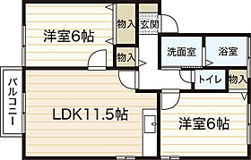 CLAIR NISHIKAWA  ｜ 広島県広島市安佐南区大町東3丁目（賃貸アパート2LDK・1階・53.76㎡） その2